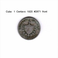 CUBA    1  CENTAVO  1920   (KM # 9.1) - Kuba