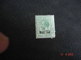 Bahamas 1918  K.George  V     1/2d, Opt 'WAR TAX' SG96 MNH - 1859-1963 Crown Colony