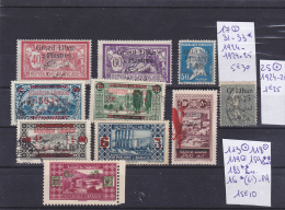 TIMBRE DE FRANCE OBLITEREES COLONIESGd LIBAN Nr 17-31-33*-25-113-118-119-159**LU XE -183** LUXE 16*PA  21.65 € - Used Stamps