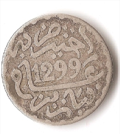 MAROC 1/2 DIRAM  1299  ARGENT - Morocco