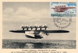 Monaco:Croisière Atlantique :Allemagne,Rio De Janeiro Par Cdt CHRISTIANSEN - Cartoline Maximum