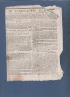 LE THERMOMETRE POLITIQUE 21 GERMINAL AN 7 - SAINT DOMINGUE - ITALIE NAPLES FLORENCE POUILLES TOSCANE - IRLANDE - ST GALL - Periódicos - Antes 1800