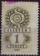 1967 Hungary, Ungarn, Hongrie - Revenue Stamp - 1 Ft - Revenue Stamps