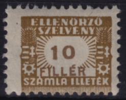 1948 Hungary - FISCAL BILL Tax - Revenue Stamp - 10 F - MNH - Steuermarken