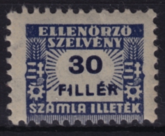 1948 Hungary - FISCAL BILL Tax - Revenue Stamp - 30 F - MNH - Fiscaux
