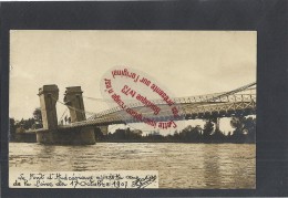 CpJ676 - ANDREZIEUXBOUTHEON - ANDRESIEUX - Carte Photo - Le Pont Dela Loire 17 Octobre 1907 - (42 - Loire) - Andrézieux-Bouthéon