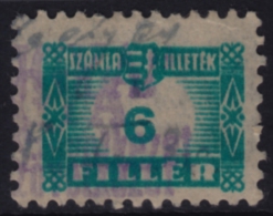 1946 Hungary - FISCAL BILL Tax - Revenue Stamp - 6 F - Used - Revenue Stamps