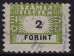 1948 Hungary - FISCAL BILL Tax - Revenue Stamp - 2 Ft - Used - Steuermarken