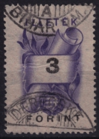 1948 Hungary - Revenue, Tax Stamp - 3 Ft - Canceled - Fiscaux