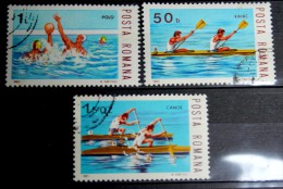 Lot Série 3 Timbre Stamp** Sport Aquatique Roumanie Romana 1985 Ideal Collection - Water Polo