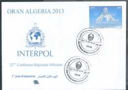 Algérie 2013 - FDC - 22e Conférence Régionale Africaine D'INTERPOL - Oran 2013 - Politie En Rijkswacht