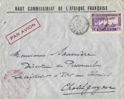 Senegal Dakar 30/1/42 Lettre FM Avion Cabinet Militaire Non Censurée Airmail Cover. - Briefe U. Dokumente