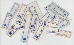 BIANCO LABELs / YUGOSLAVIA - REGISTERED LETTER Vignette Label LOT - Collections, Lots & Séries