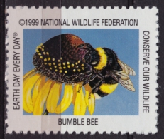 BUMBLE BEE - National Wildlife Federation NWF - 1999 USA - LABEL / CINDERELLA - Abeilles