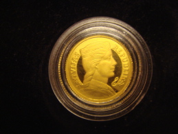 (!) Latvia 5 Lats / Lati  Gold Coin 999 1/25 Oz. 2003 Year   Proof  Women - Milda Latvian Simbol - Latvia