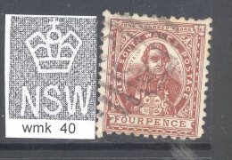 NEW SOUTH WALES, 1888 4d Purple-brown (wmk No.40, P11x12) VFU, SG255 - Used Stamps
