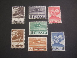 ICELAND  1948   YVERT 208 / 214   MNH **   (S49-NVT) - Unused Stamps