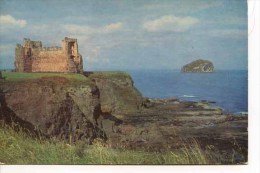 EAST LOTHIAN - Tantallon Castle And The Bass Rock Near North Berwick By W S Thomson M208 - East Lothian