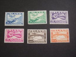 ICELAND  1934   YVERT A15/20    MNH **   (S49-NVT) - Airmail