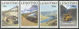 1990 Lesotho - Dam Project 4v., Trucks, River, Bridge, Roads, Michel 852/55  MNH - Camions