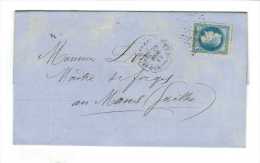 France // Lettre Pour Le Mans Le 26 Novembre 1868 - 1863-1870 Napoleon III With Laurels