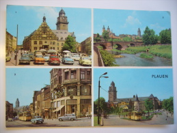 PLAUEN Altmarkt Auto Wartburg Trabant Skoda, Brücke, Bahnhofstraße, Otto-Grotewohl-Platz 1970s Unused - Plauen