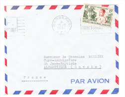 A.E.F. Lettre De BERBERATI Du 15-1-1957 Via Albertville - Covers & Documents