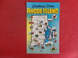 Rhode Island Greetings State Map   Not Mailed -- Ref 1070 - Sonstige & Ohne Zuordnung