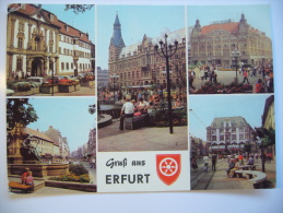 DDR ERFURT Mehrbildkarte Mit Leute 1980s Used - Erfurt