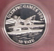 VANUATU 50 VATU 1992 OLYMPIC GAMES 1992 SILVER PROOF ROWING - Vanuatu