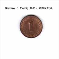 GERMANY   1  PFENNIG  1980 J   (KM # 105) - 1 Pfennig