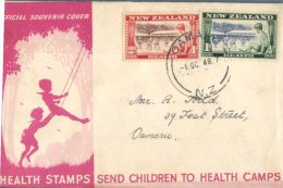 (905) FDC Cover - New Zealand - Health Camps 1948 - FDC