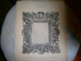 PLANCHE L ART ET L INDUSTRIE CADRE DE GLACE EN BOIS SCULPTE  ANNEE 1886 - Otros Planes