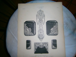 PLANCHE L ART ET L INDUSTRIE CHATELAINE EN OR  ANNEE 1886 - Andere Pläne