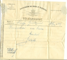 Télégramme De LIEGE Guillemin Pour NAMUR En 1888  . - Timbres Télégraphes [TG]