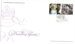 2012 FDC Diamond Jubilee Royal Mail Special Commemorative Cover Queen Elizabeth II Jubilé De Diamant De La Reine - 2011-2020 Decimal Issues