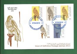 UAE / EMIRATES Arabes 2013 DEFINITIVE POSTAGE STAMPS 5V FDC MNH ** - FALCONS , BIRDS - As Scan - Emirats Arabes Unis (Général)