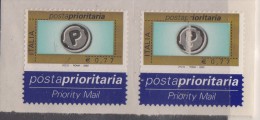 PIA - ITALIA - 2002 : Francobollo Prioritario Con VARIETA'    - (SAS  2597 X 2 ) - Errors And Curiosities