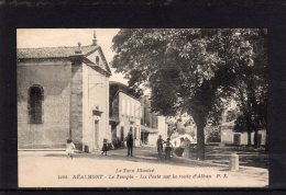 81 REALMONT Temple Protestant, Poste, Route D'Alban, Animée, Ed APA 4194, Tarn Illustré, 191? - Realmont