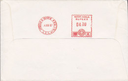 India ARMOUR CHEMICALS, BOMBAY Meter Stamp 1987 Cover Brief To Denmark BOOK POST (2 Scans) - Storia Postale