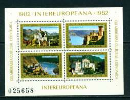 ROMANIA - 1982  European Cooperation Miniature Sheet  Unmounted Mint - Neufs