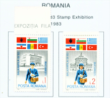 ROMANIA - 1983  Stamp Exhibition  Mounted Mint - Unused Stamps