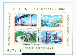 ROMANIA - 1984  European Cooperation Miniature Sheet  Unmounted Mint - Ongebruikt