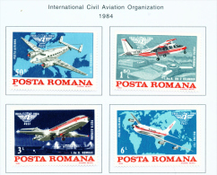 ROMANIA - 1984  Air  ICAO  Mounted Mint - Unused Stamps