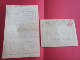 1949 Lettre D'Amour "enflammée "de Hyéres >1er Maître Pilote Gouel Base Aérienne Navale (B.A.N ) KOUIBGA (Maroc) - Cartas & Documentos