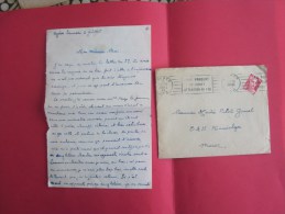 1949 Lettre D'Amour "enflammée "de Hyéres >1er Maître Pilote Gouel Base Aérienne Navale (B.A.N ) KOUIBGA (Maroc) - Lettres & Documents