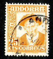 1617x)  Andorra 1953 - Sc #41  Used  ( Catalogue $2.10) - Gebruikt