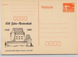 DDR P86I-1-88 C26 PRIVATER ZUDRUCK 850 J. BREITENBACH 1988 - Cartes Postales Privées - Oblitérées