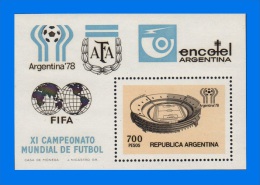AR 1978-0001, World Cup Football Championship, MNH Miniature Sheet - Unused Stamps