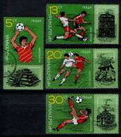 BULGARIA / WORLD CUP SOCCER CHAMPIONSHIP / MEXICO 86 / 4 VFU STAMPS / 3 SCANS . - 1986 – Mexico